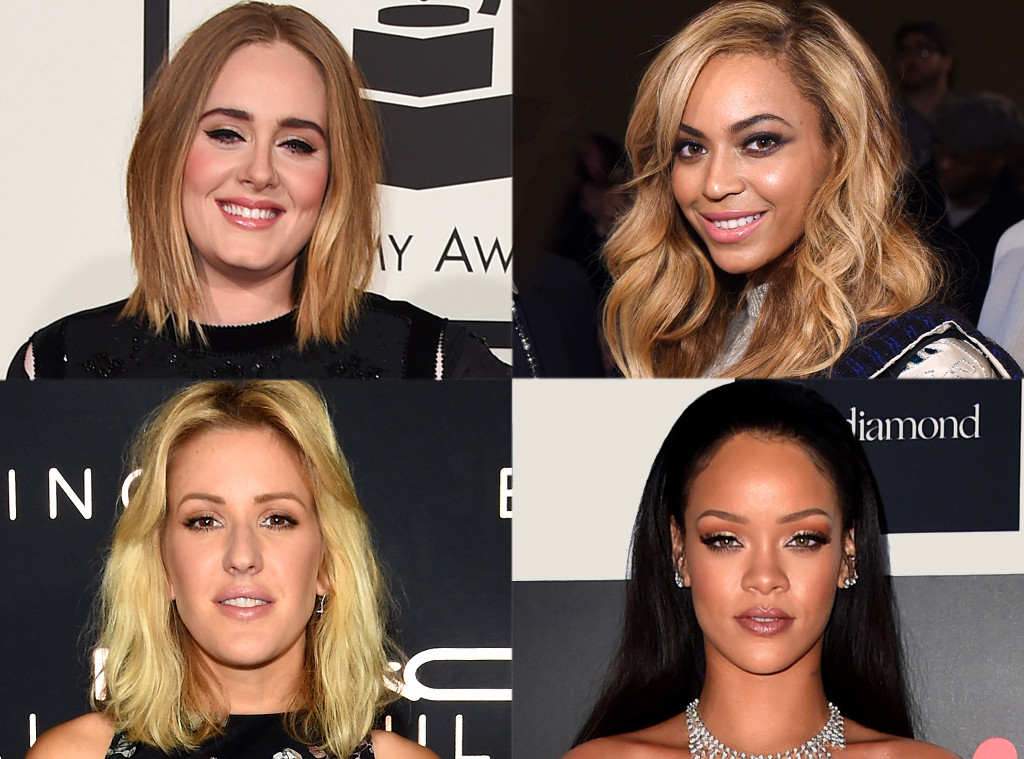 Adele, Beyonce, Ellie Goulding, Rihanna Adele, Beyonce, Ellie Goulding, Rihanna